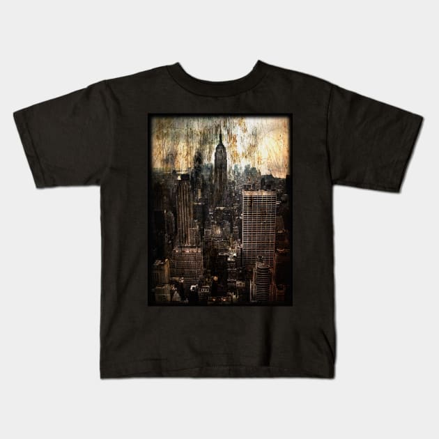 Empire State Building Kids T-Shirt by Jonthebon